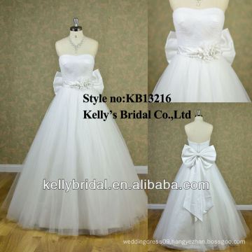 new design strapless pleating bodice A-line cheap wedding dress